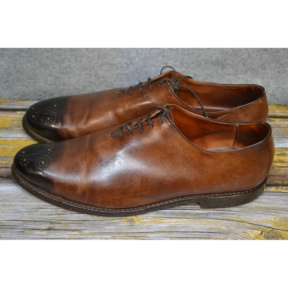 Allen Edmonds Mackenzie Shoes Mens 13 B Brown Leather Cap Toe Oxford Dress USA